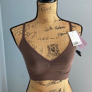 NWT Chocolate Brown Sculpting Seamless Bra Bralette by H&M Women Size Large